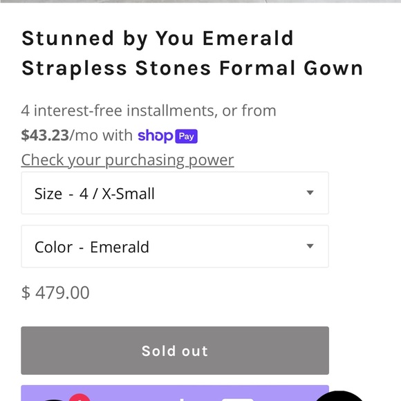 Emerald Strapless Stones Formal Dress. Size: 4 - Picture 4 of 4